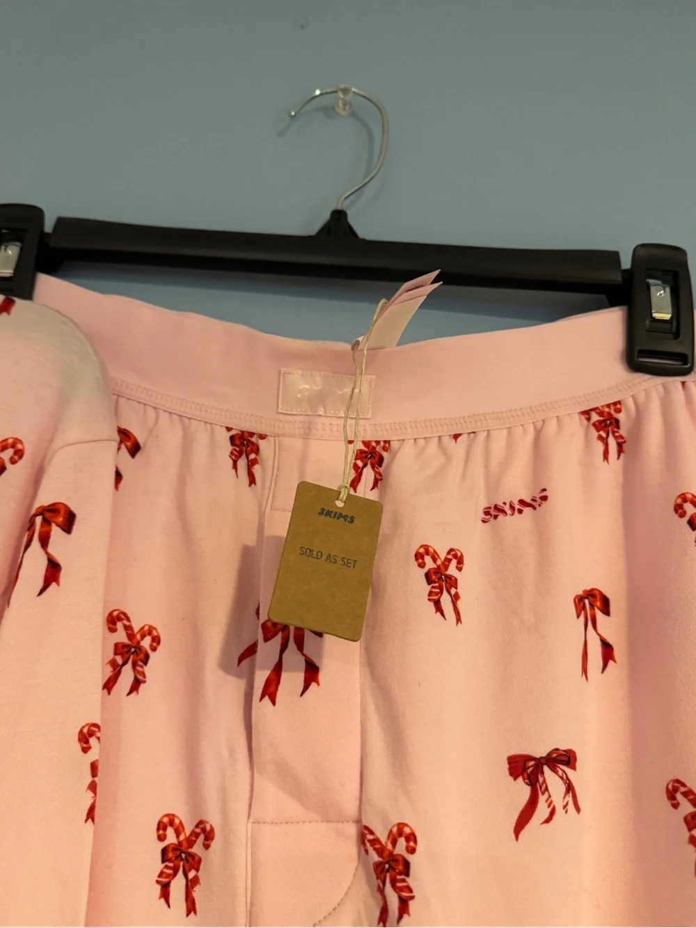 SKIMS Long Sleeve Candy Bow Pink Set